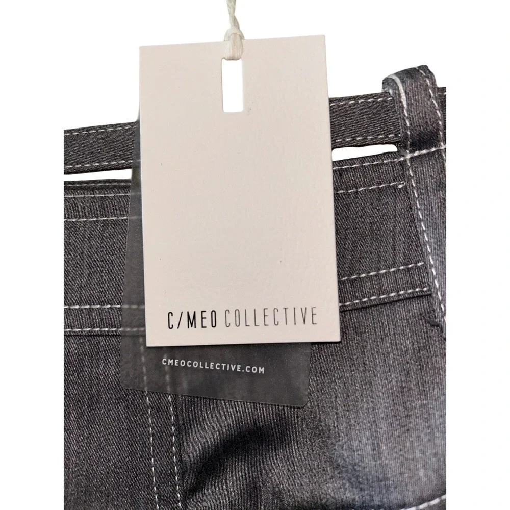 C/MEO COLLECTIVE Capable Pant Grey Marle‎ Contrast Stitch Straight Leg Womens XS - Picture 6 of 8
